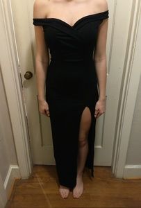 Long black evening dress